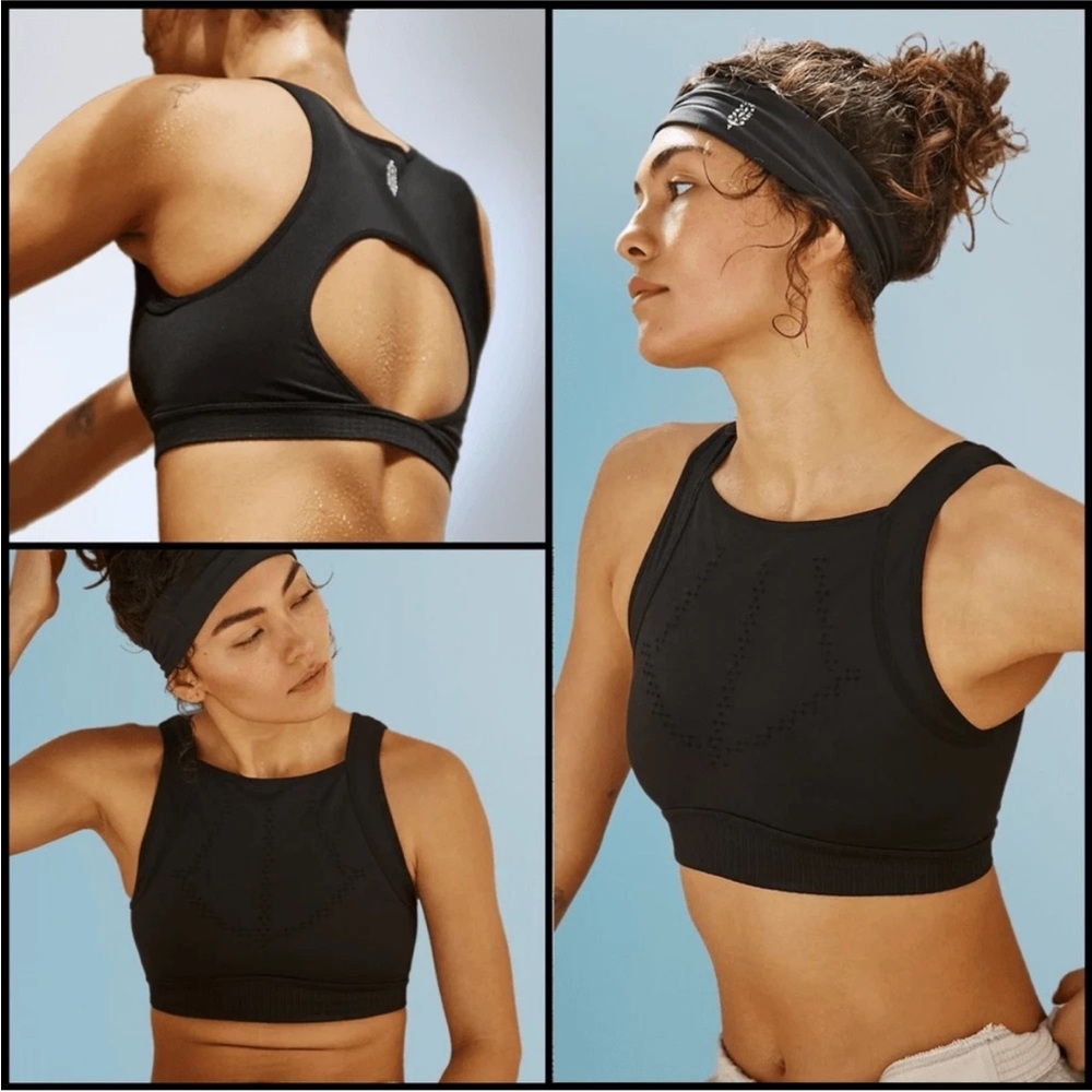 ✨ NWT Free People Movement Good Karma Bib Bra in Black XL